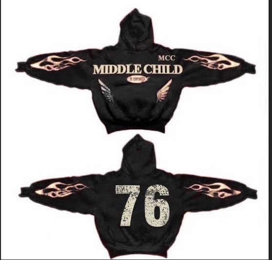MCC '76 Flame Hoodie - front and back