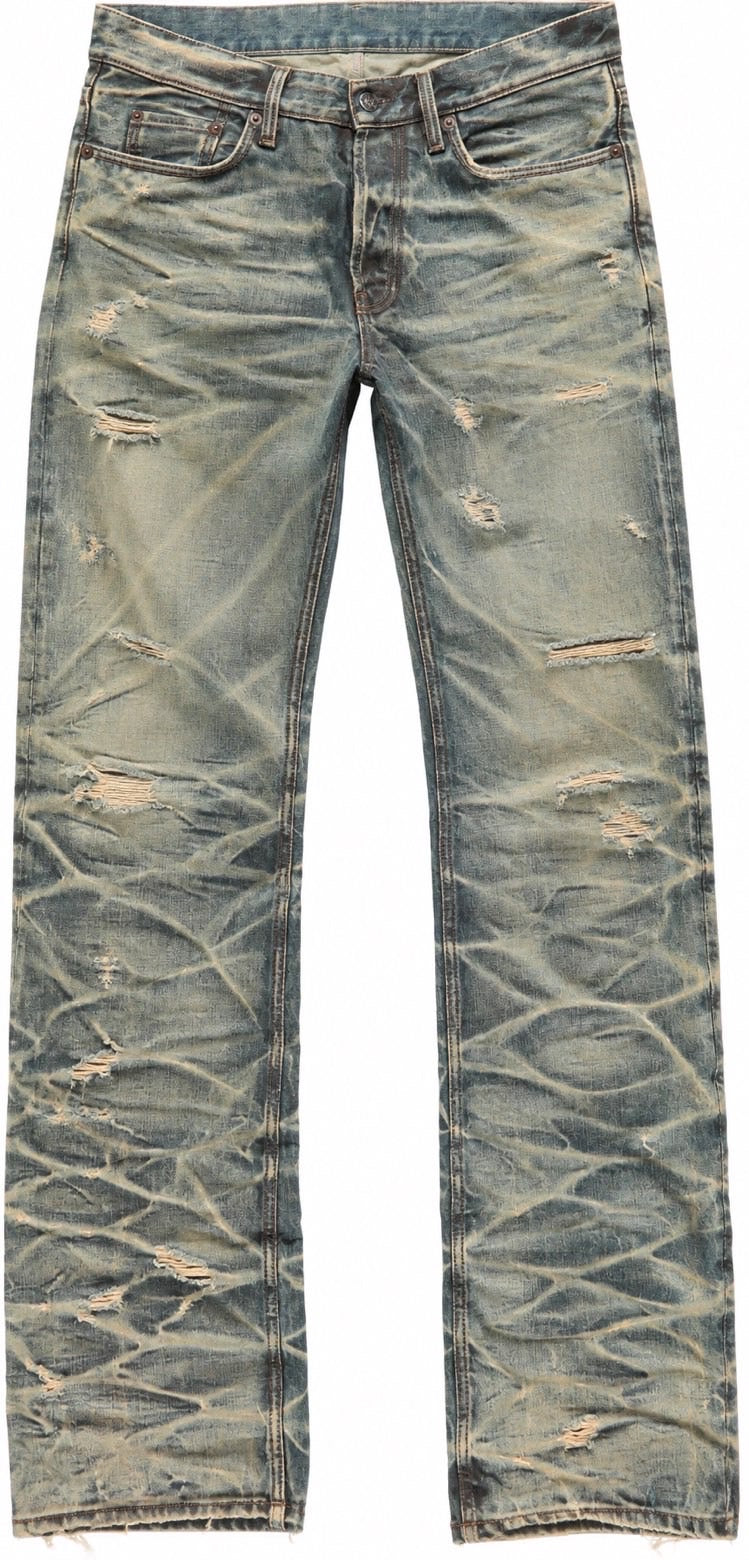MCC Whisker Wash Distressed Denim - front