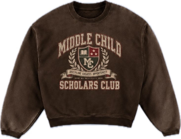 Middle Child Scholars Club Crest Crewneck