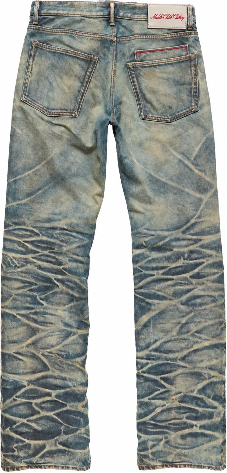 MCC Whisker Wash Distressed Denim - back