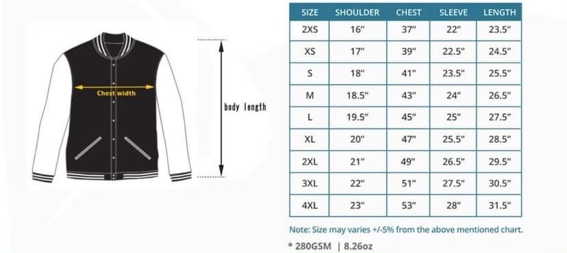 Middle Child Varsity Jacket- Black/Grey