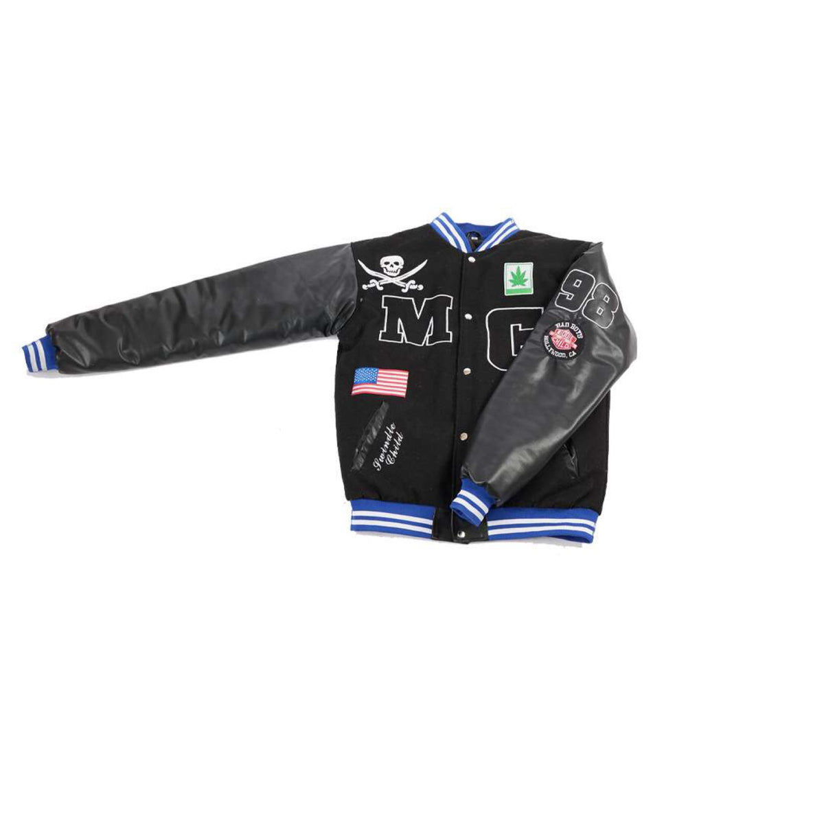 Middle Child Varsity Jacket - Black/Blue